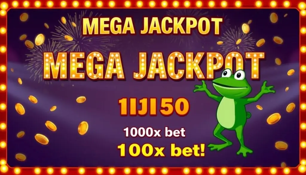 Elvis Frog in Vegas Mega Jackpot celebration screen Elvis Frog in Vegas Mega Jackpot celebration screen