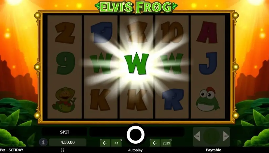 Elvis Frog TRUEWAYS game interface with controls highlighted Elvis Frog TRUEWAYS game interface with controls highlighted
